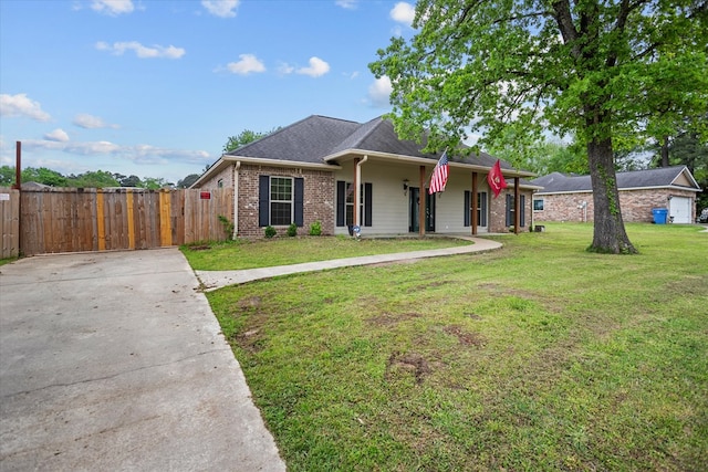 2607 Old Union Rd, Lufkin, TX 75904 - ranch-style house featuring brick siding, a shingled roof, and concrete driveway