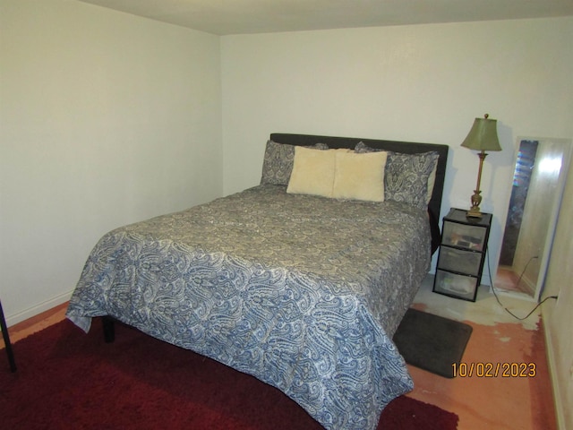 view of carpeted bedroom