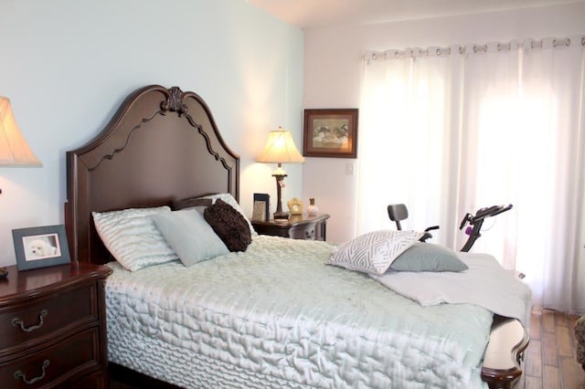 bedroom featuring hardwood / wood-style flooring