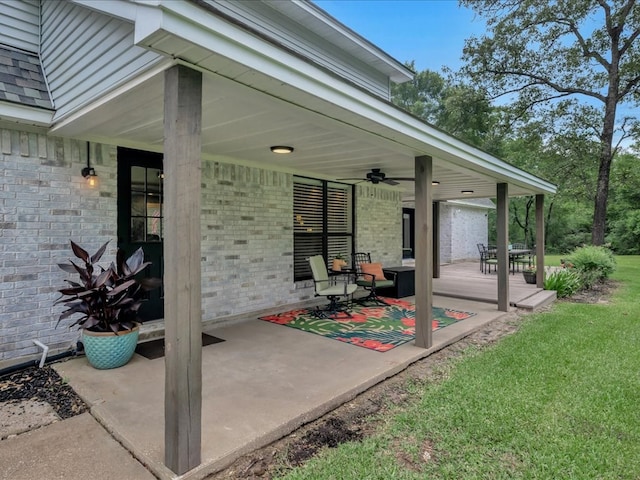 3274 Cc Rd, Diboll, TX 75941 - view of patio / terrace featuring ceiling fan