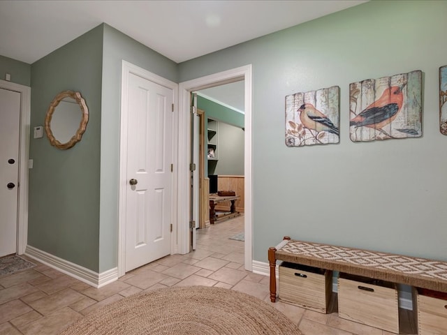 3274 Cc Rd, Diboll, TX 75941 - hallway with baseboards and stone tile floors