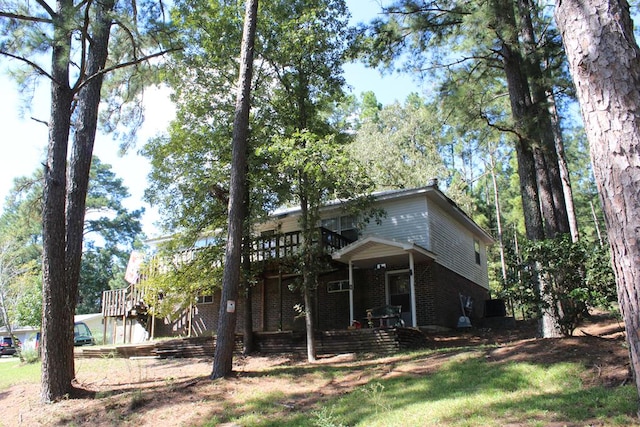 exterior space with a wooden deck