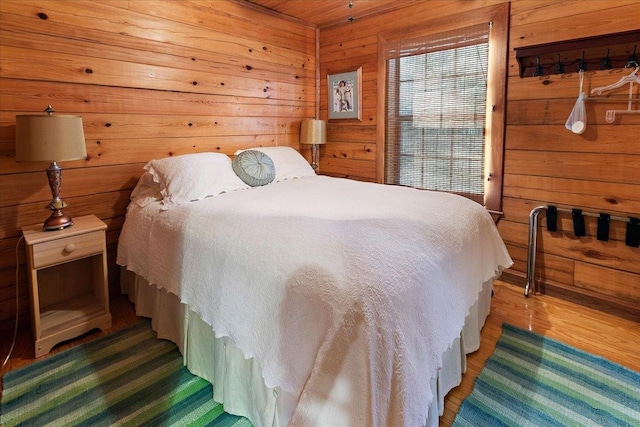 334 Pineknot Ln, Milam, TX 75959 - bedroom featuring wood finished floors and wood walls