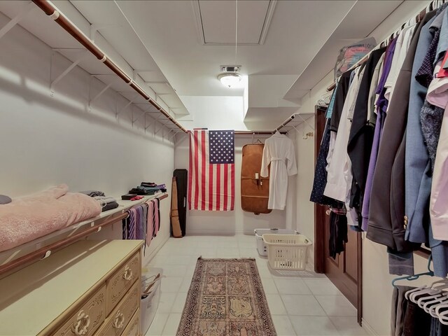 view of walk in closet