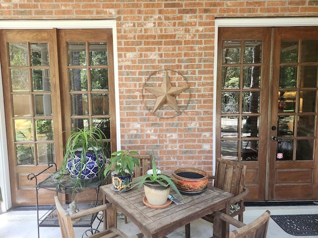 interior space featuring french doors