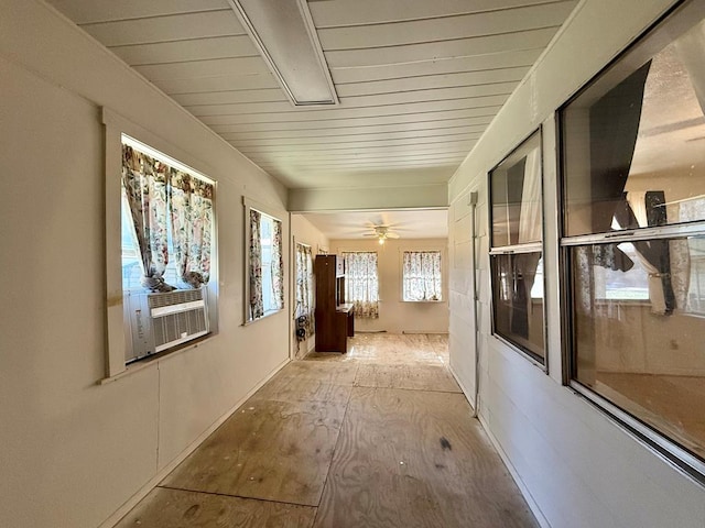corridor with cooling unit