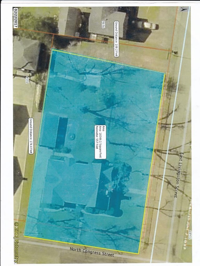 208 E Livingston St, San Augustine, TX 75972 - map / location with property boundaries highlighted