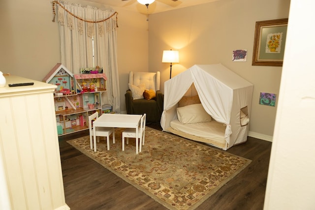 157 Craig St, Jasper, TX 75951 - game room featuring wood finished floors and a ceiling fan