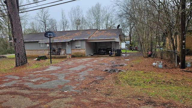 view of back of property