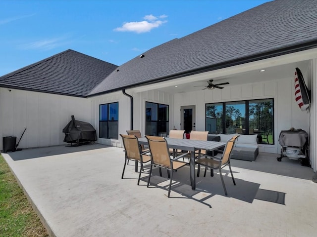 387 Cc Rd, Diboll, TX 75941 - view of patio with outdoor dining space and ceiling fan