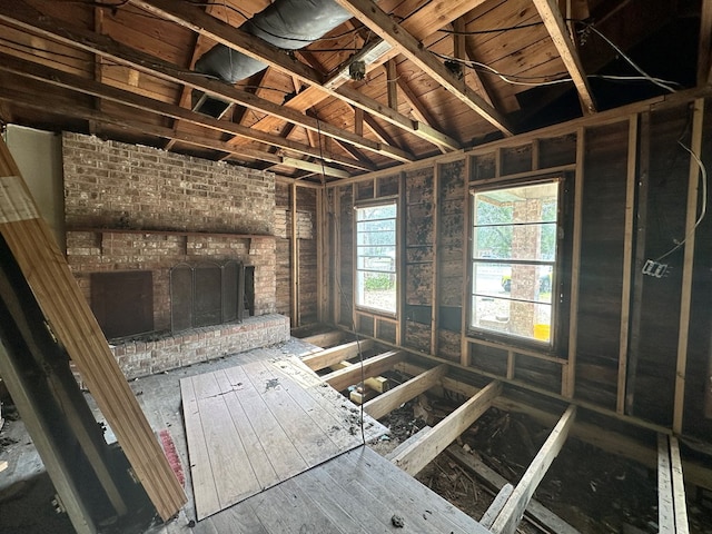 miscellaneous room featuring a fireplace