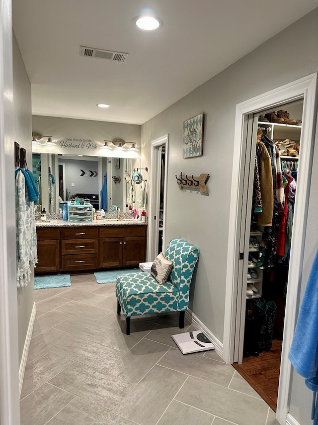 bathroom featuring vanity