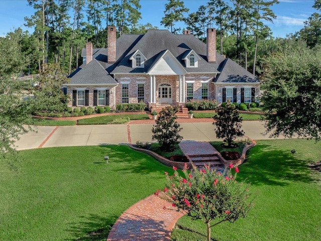 view of front of house with a front yard