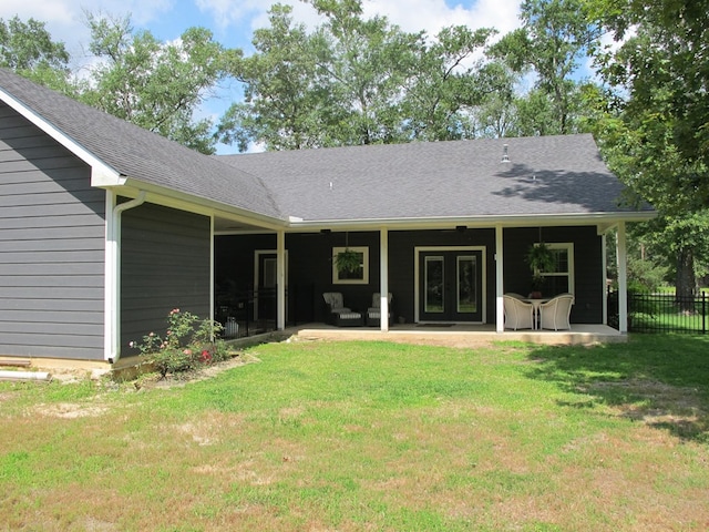 1208 Leslie Ln, Lufkin, TX 75901 - rear view of property featuring a patio area and french doors