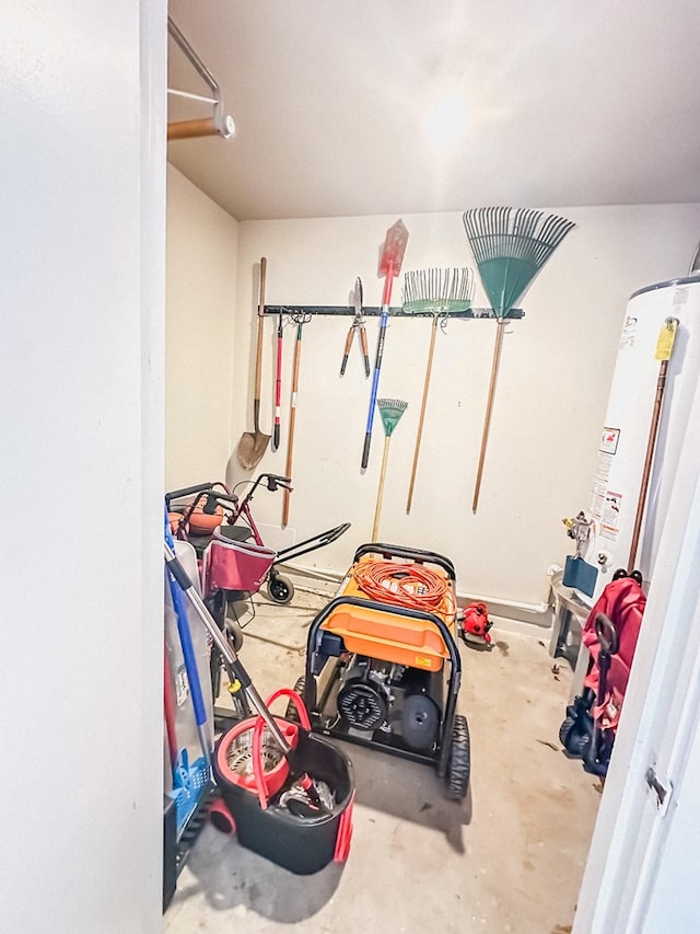view of storage area
