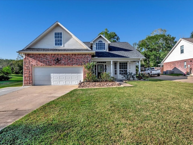 front of property featuring a front lawn