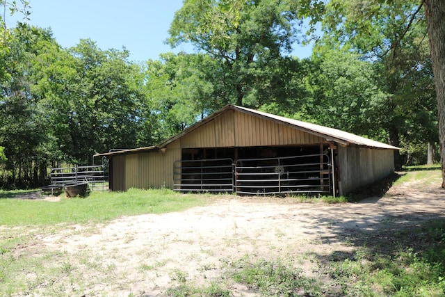 view of horse barn