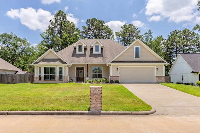 181 Rustic Pines Dr, Lufkin, TX 75904 - view of front of house with brick siding, driveway, a garage, and roof with shingles