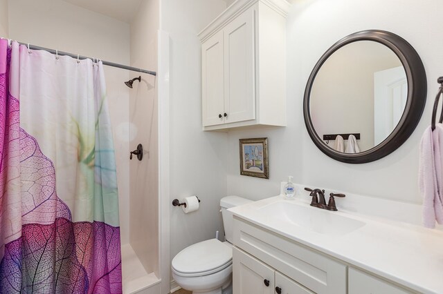181 Rustic Pines Dr, Lufkin, TX 75904 - full bathroom with toilet, a stall shower, and vanity