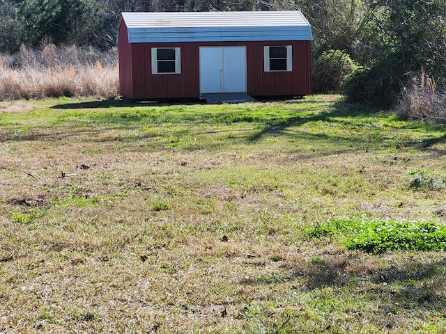 view of shed