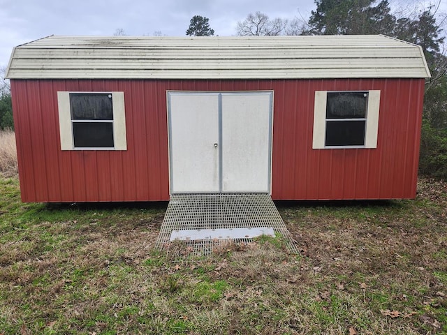 view of shed