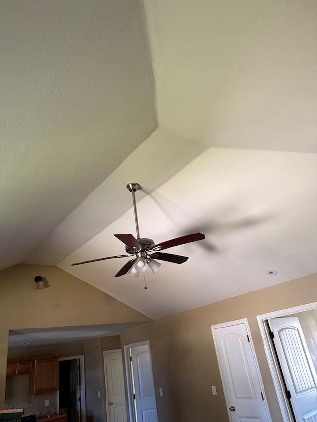 interior details with ceiling fan