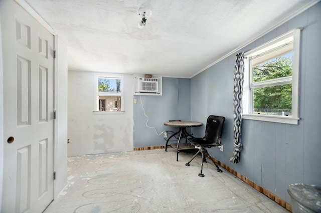 277 Mcclendon Rd, Lufkin, TX 75904 - office space with a wall mounted AC, plenty of natural light, and a textured ceiling