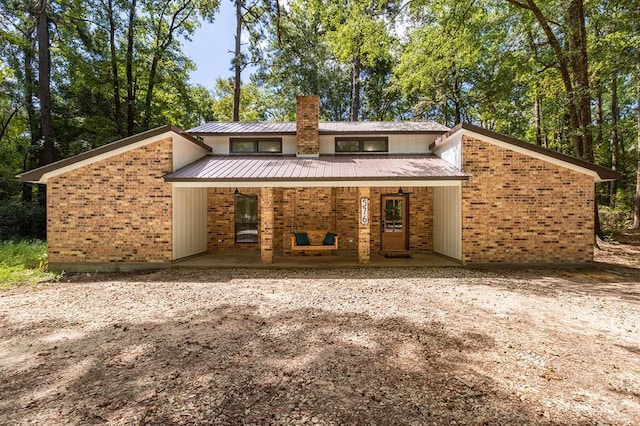 front facade with covered porch