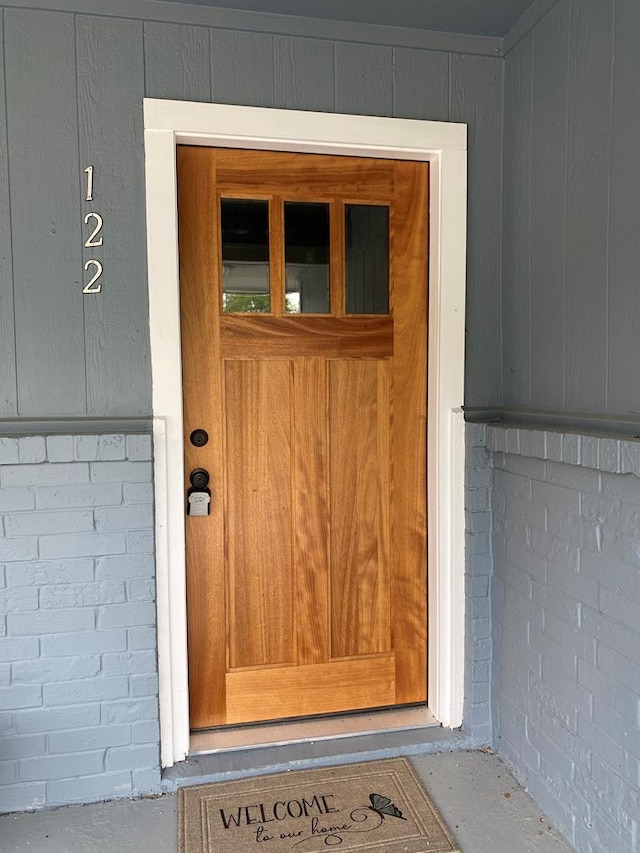 view of doorway to property