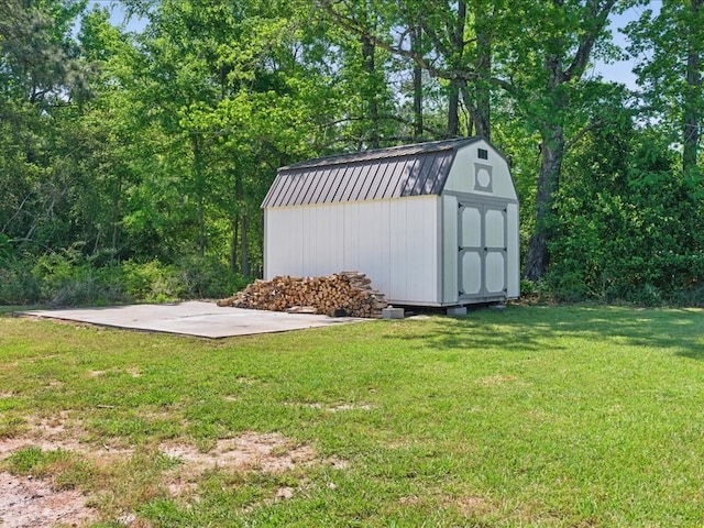 view of shed