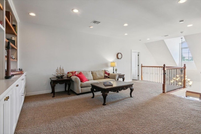 view of carpeted living room