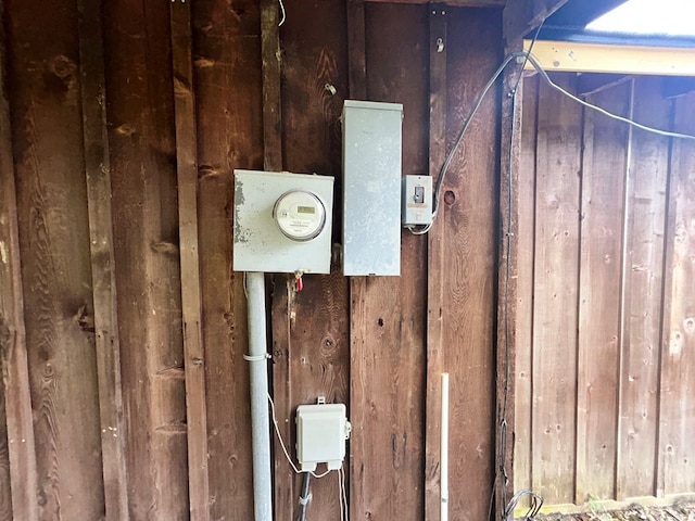 exterior details with electric meter