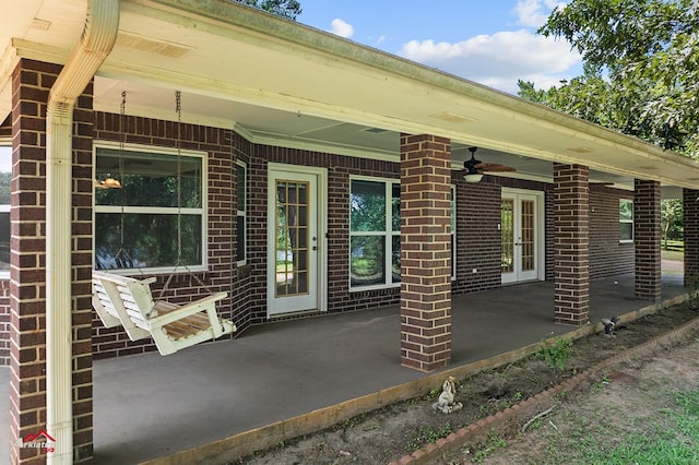 806 Cartwright, San Augustine, TX 75972 - view of patio with ceiling fan
