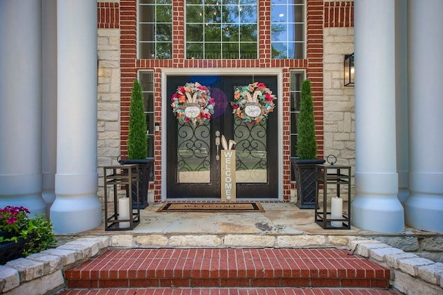 486 Brookwood Dr, Diboll, TX 75941 - property entrance with brick siding and stone siding