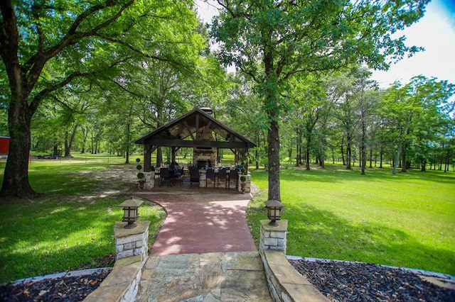 486 Brookwood Dr, Diboll, TX 75941 - view of home's community featuring a yard and a gazebo