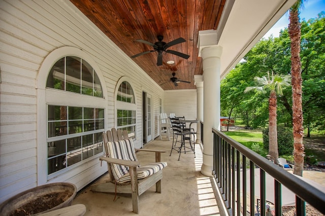 486 Brookwood Dr, Diboll, TX 75941 - balcony featuring ceiling fan