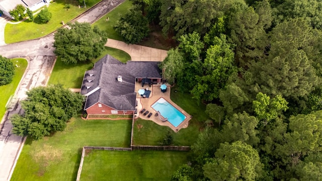 703 Shady Ln, Diboll, TX 75941 - bird's eye view of a pool