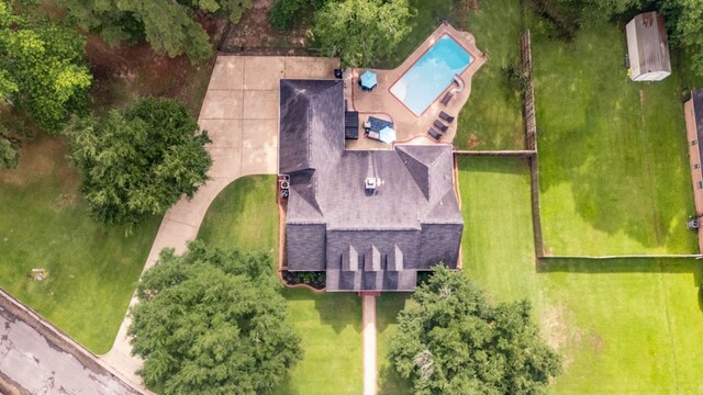 703 Shady Ln, Diboll, TX 75941 - view from above of property with a pool
