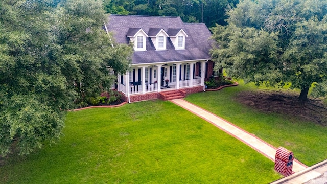 703 Shady Ln, Diboll, TX 75941 - view of front of home featuring a porch and a front yard