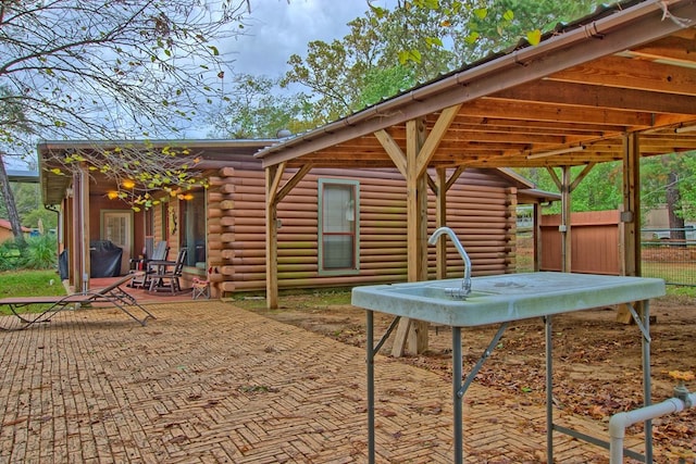 view of patio featuring area for grilling