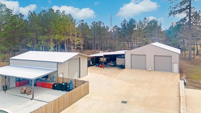 garage with a detached garage