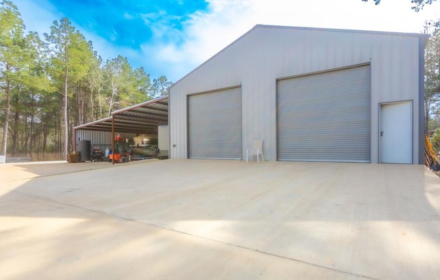 garage with a detached garage