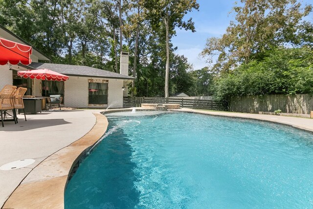 1025 Creek Bend Dr, Jasper, TX 75951 - view of pool with a patio and a fenced backyard