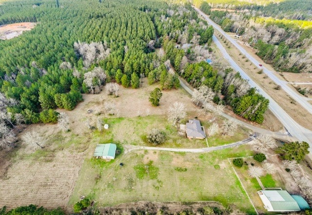 aerial view featuring a rural view