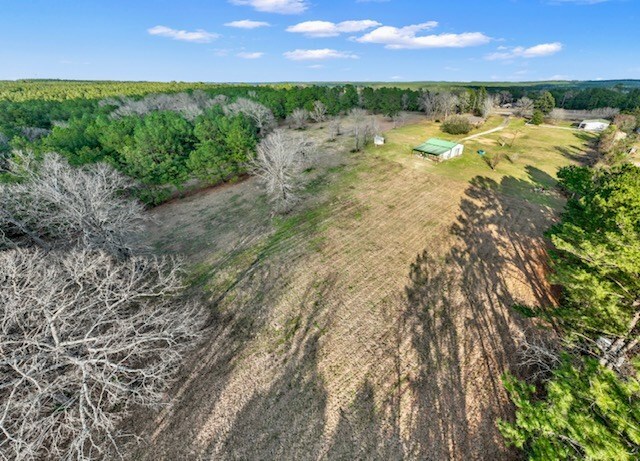 drone / aerial view with a rural view