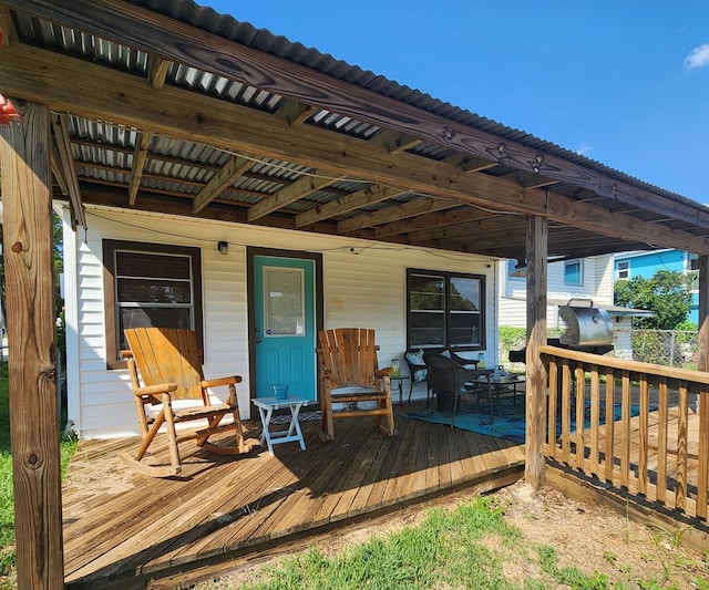 view of wooden terrace