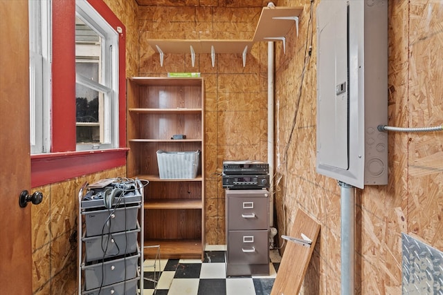 storage room featuring electric panel