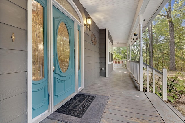 view of doorway to property