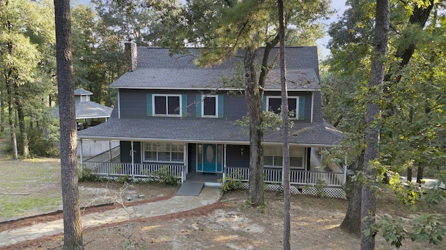 view of front facade with covered porch