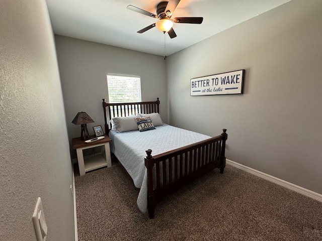 3640 Wingate Blvd, Brookeland, TX 75931 - bedroom with carpet flooring and ceiling fan